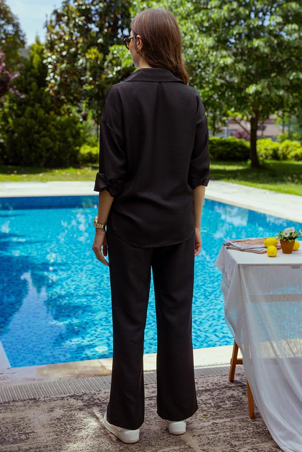 Gömlek Pantolon Takım - SİYAH