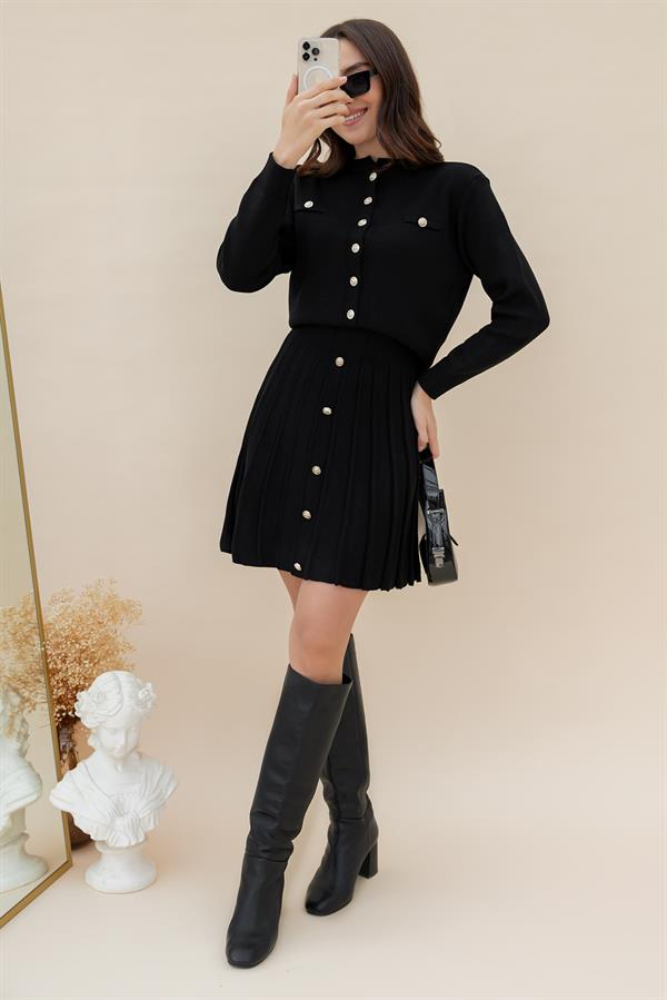 Knit Set with Cardigan - Cream