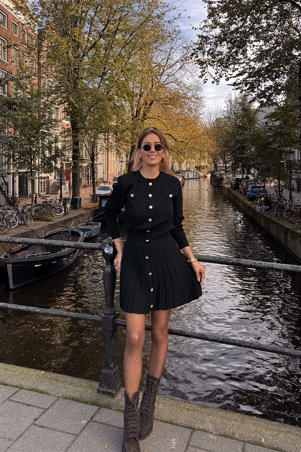 Knit Set with Cardigan - Cream