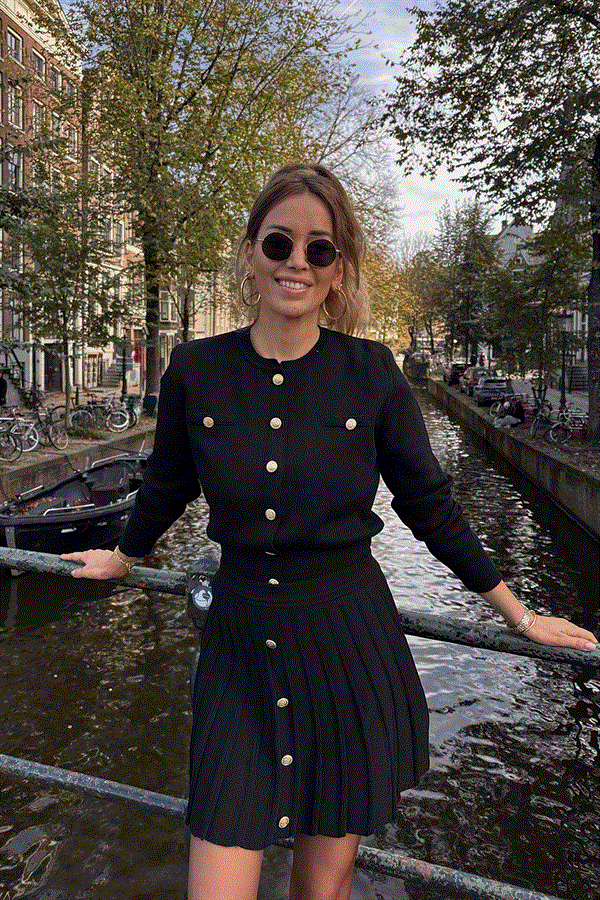 Knit Set with Cardigan - Cream