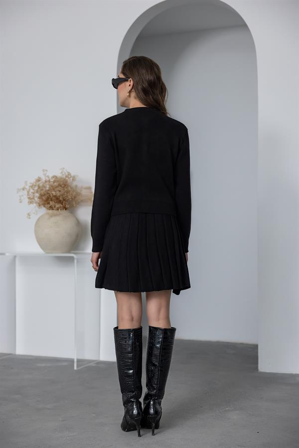 Knit Set with Cardigan - Cream