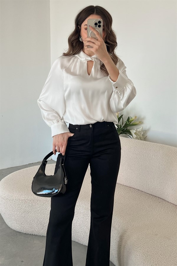 İspanyol Paça jean - SİYAH