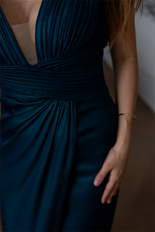 Kalın Askılı Anvelop Abiye - ZÜMRÜT YEŞİL