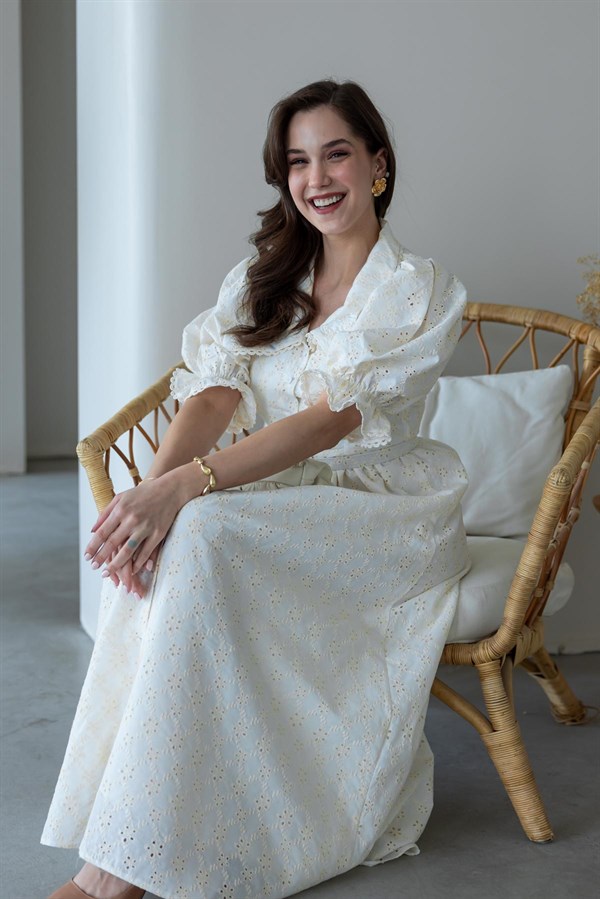 Kemerli Brode Elbise - BEJ