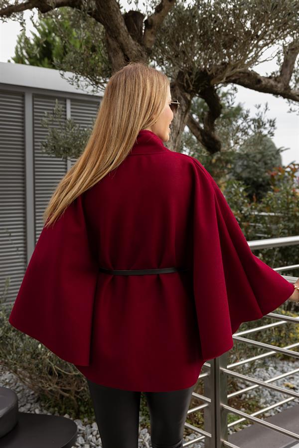 Kemerli Kaşe Panço - BORDO