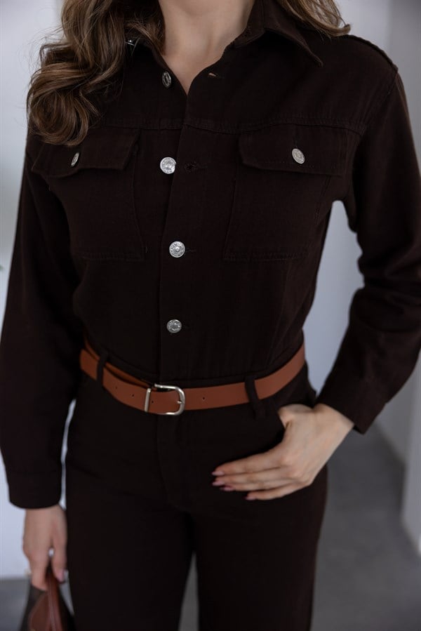 Kemerli Kot Tulum - KAHVERENGİ