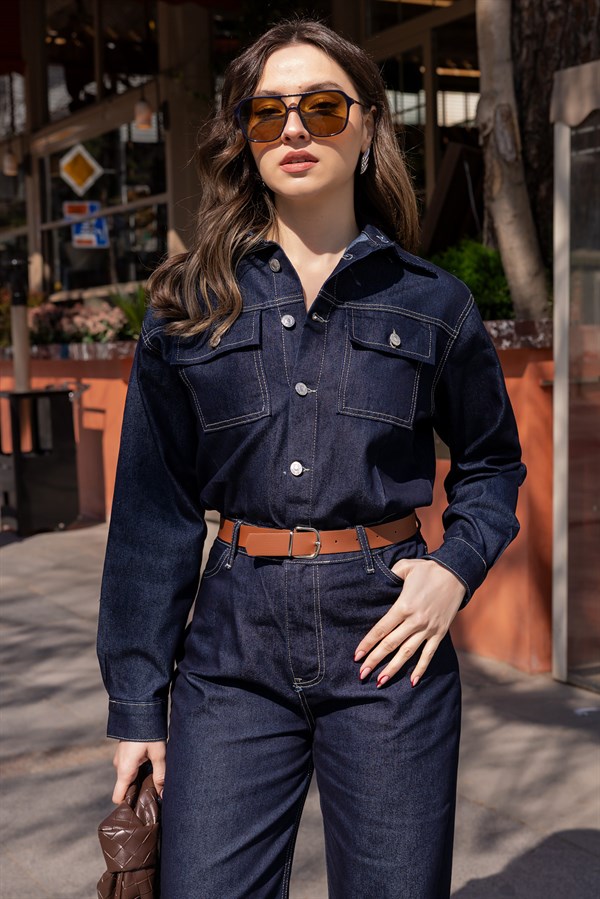 Kemerli Kot Tulum - LACİVERT