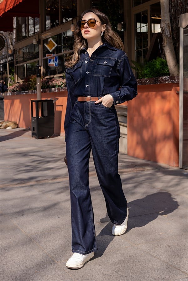 Kemerli Kot Tulum - LACİVERT