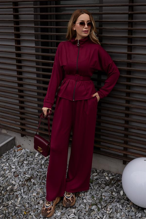 Kemerli Modal Takım - BORDO