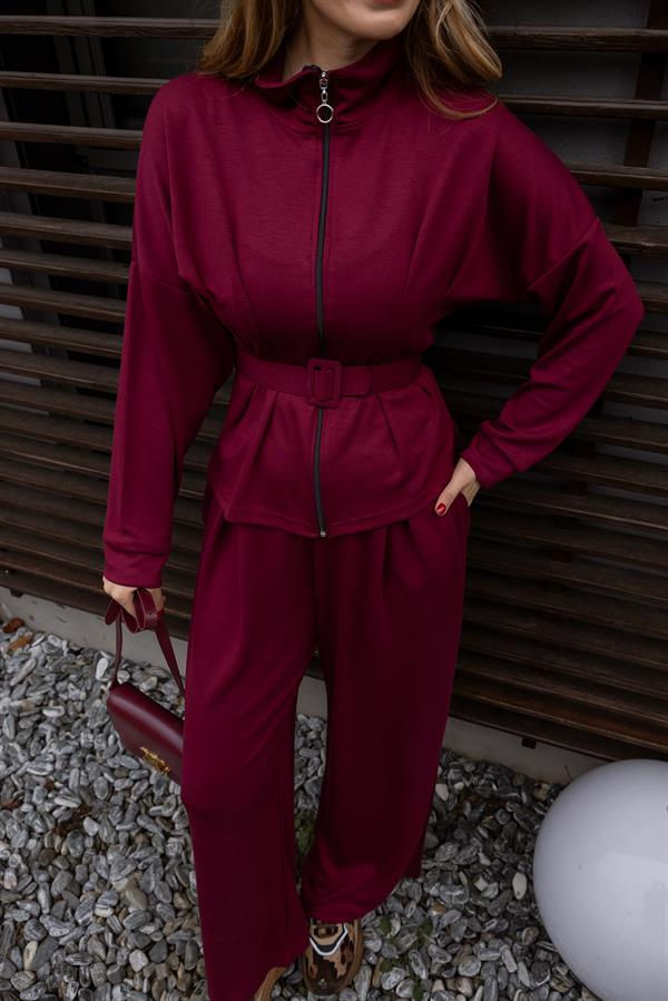 Kemerli Modal Takım - BORDO