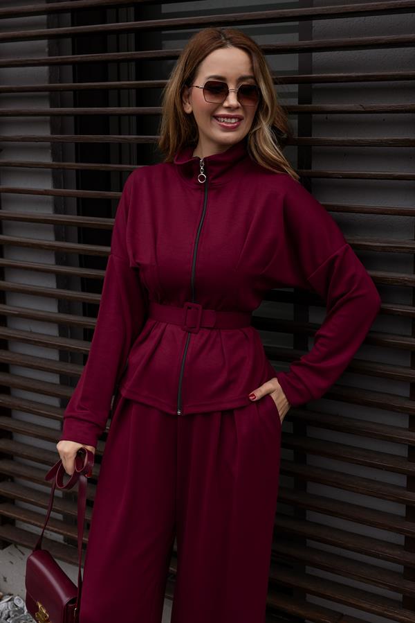 Kemerli Modal Takım - BORDO