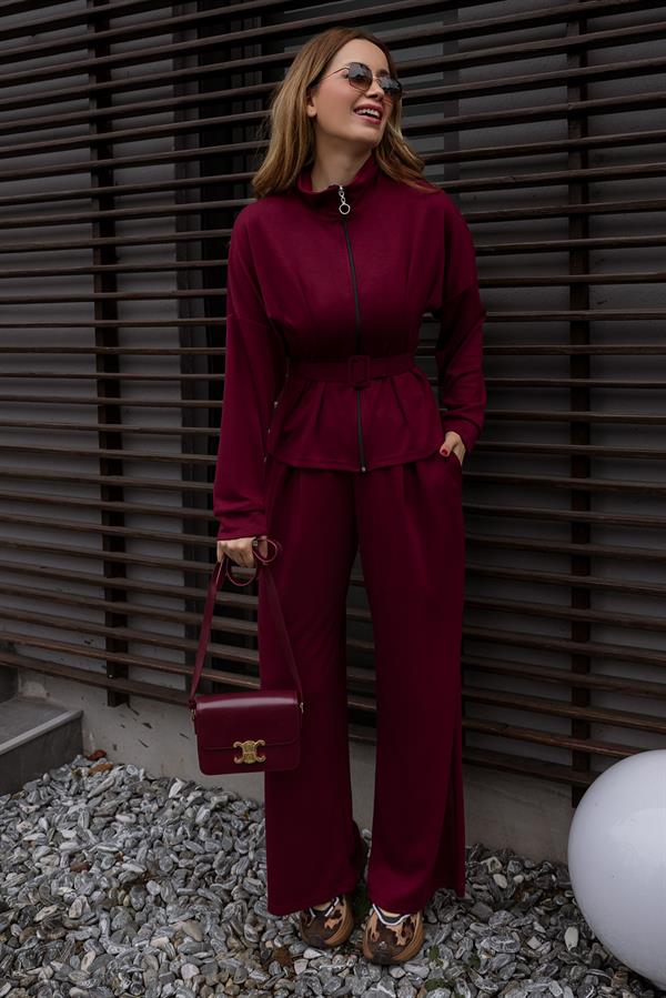 Kemerli Modal Takım - BORDO
