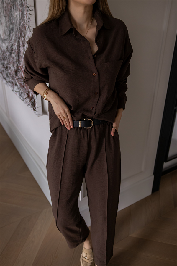 Keten İkili Takım - KAHVERENGİ