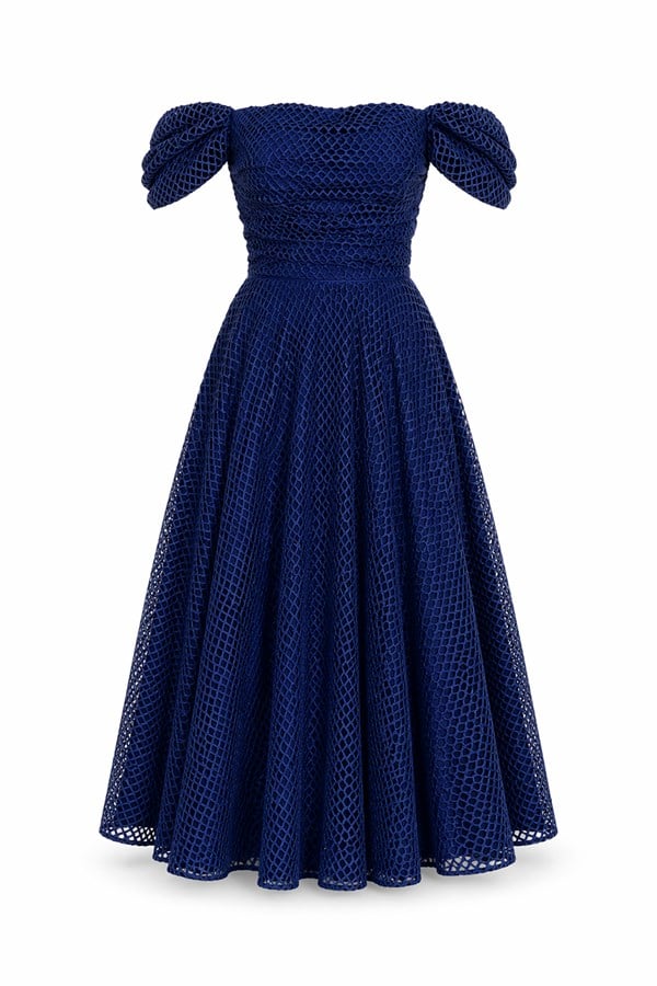 Madonna Yaka Simli Abiye - LACİVERT