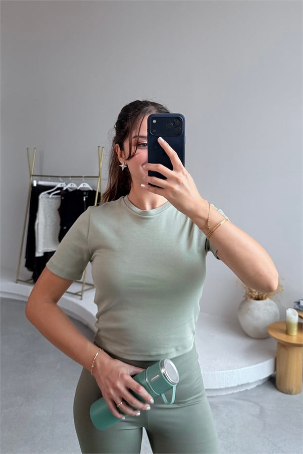 MGZ Crop T-Shırt - HAKİ
