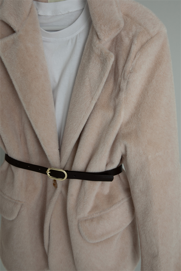 Kemer Detay Ceket - EKRU