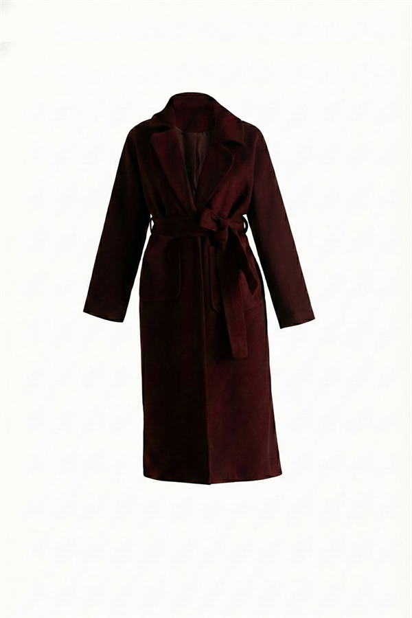 MGZ Uzun Kaşe Kaban - BORDO