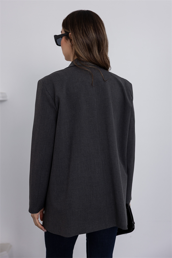 Oversize Blazer Ceket - ANTRASİT