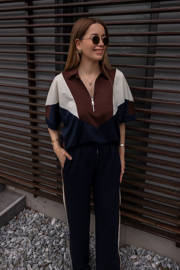 Paraşüt Detaylı Eşofman Takımı - LACİVERT