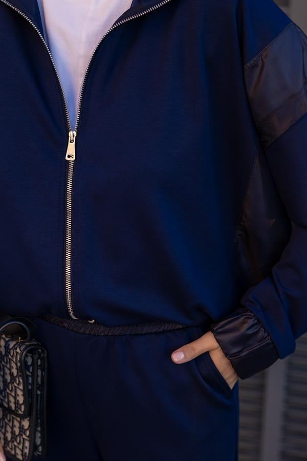 Paraşüt Detaylı Modal Takım - LACİVERT