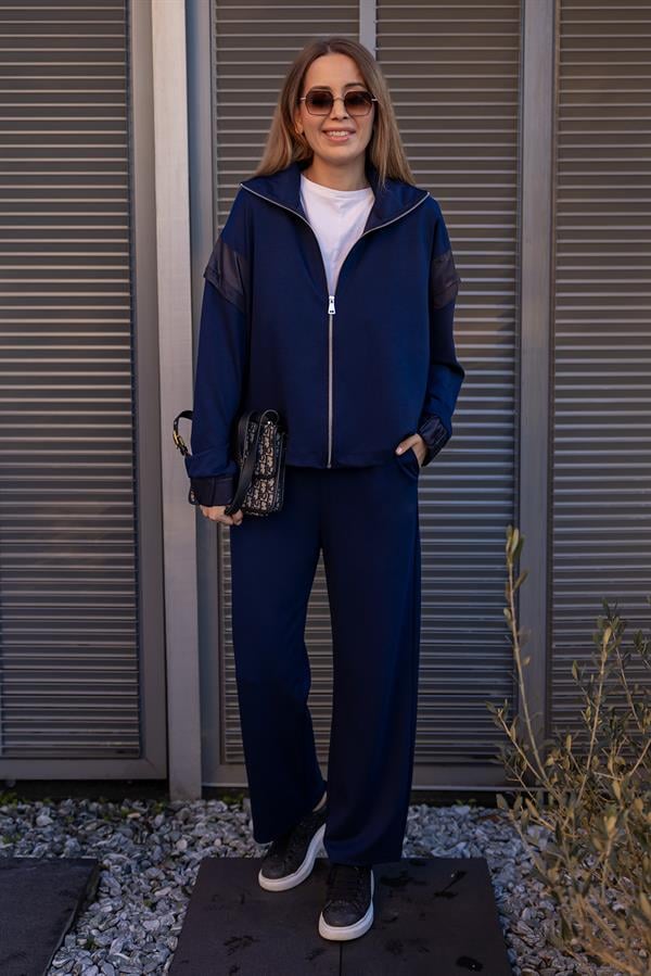 Paraşüt Detaylı Modal Takım - LACİVERT