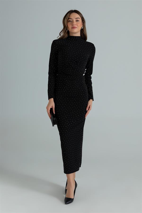 Parıltılı Elbise - SİYAH