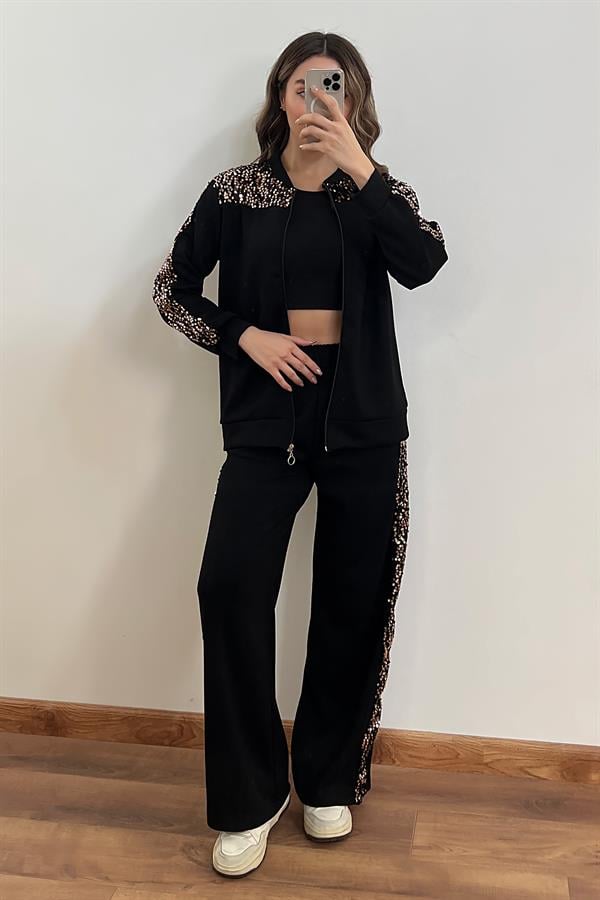 Payet Tasarımlı Takım - SİYAH