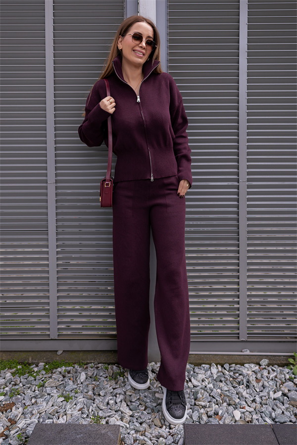 Premium Çift Fermuarlı Takım - BORDO