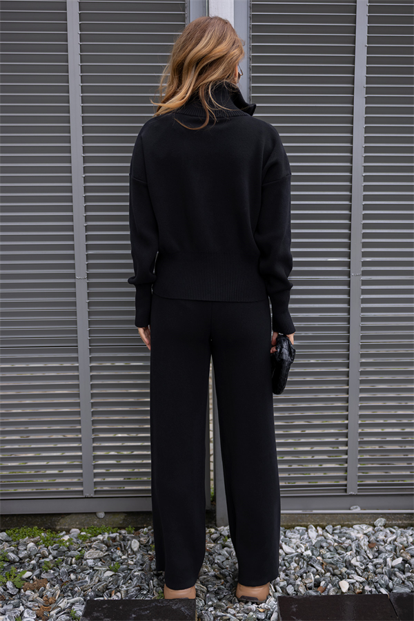 Premium Çift Fermuarlı Takım - SİYAH