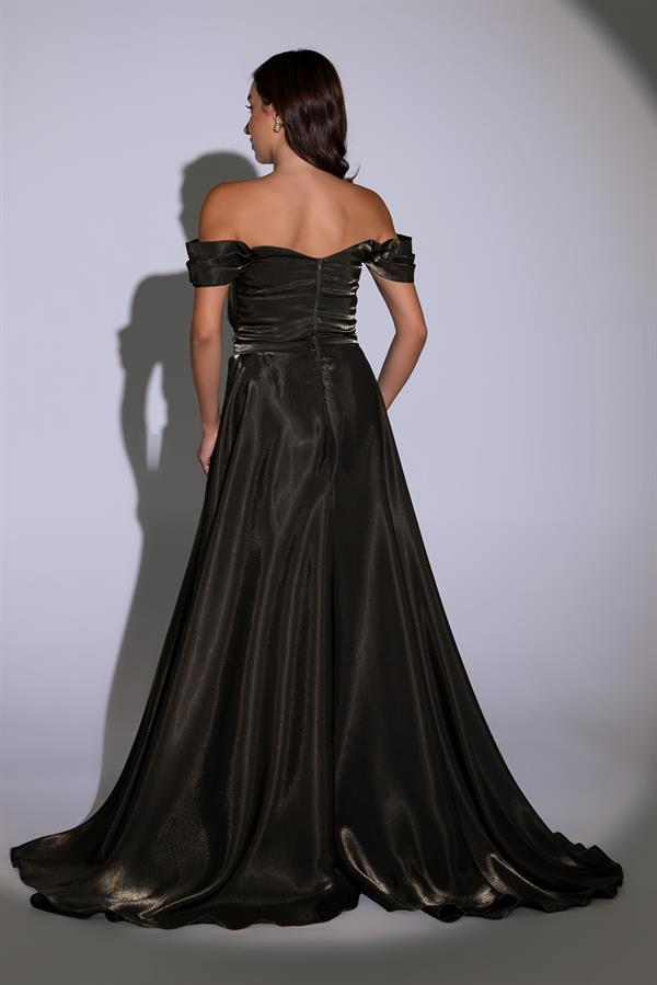 Pul İşlemeli Tasarım Abiye - HAKİ