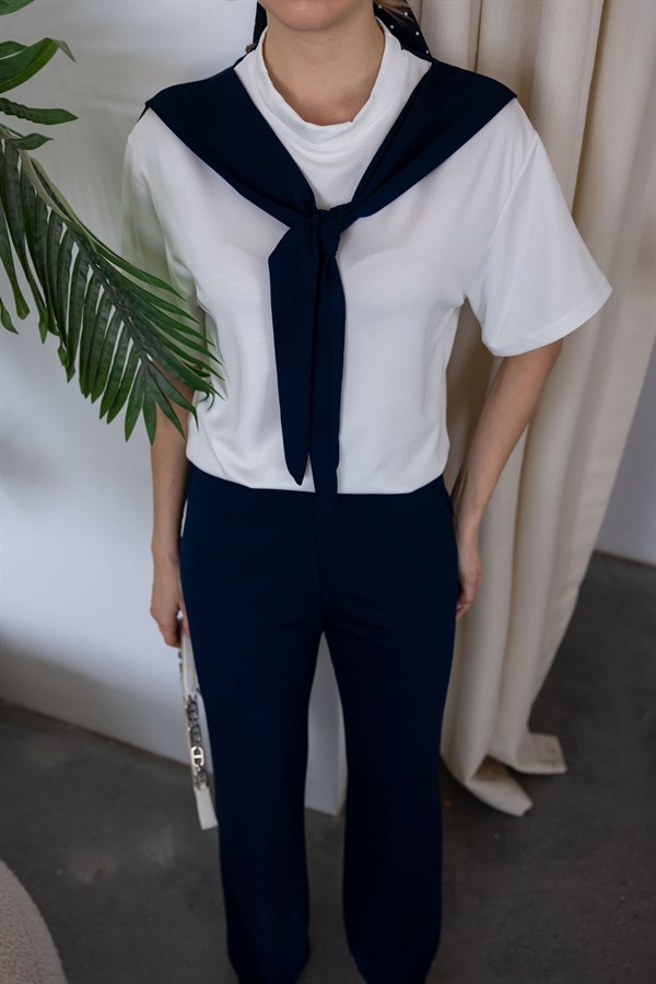 Şal Yaka Takım - LACİVERT