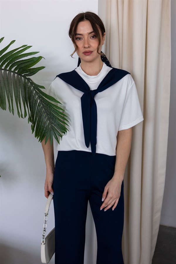 Şal Yaka Takım - LACİVERT