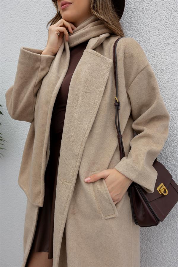 Şallı Kaşe Kaban - KREM