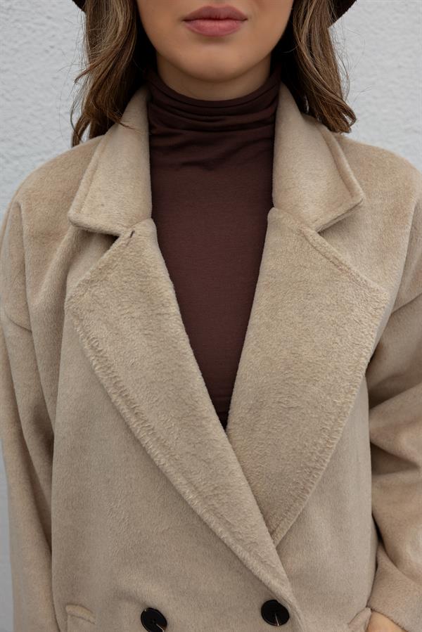 Şallı Kaşe Kaban - KREM