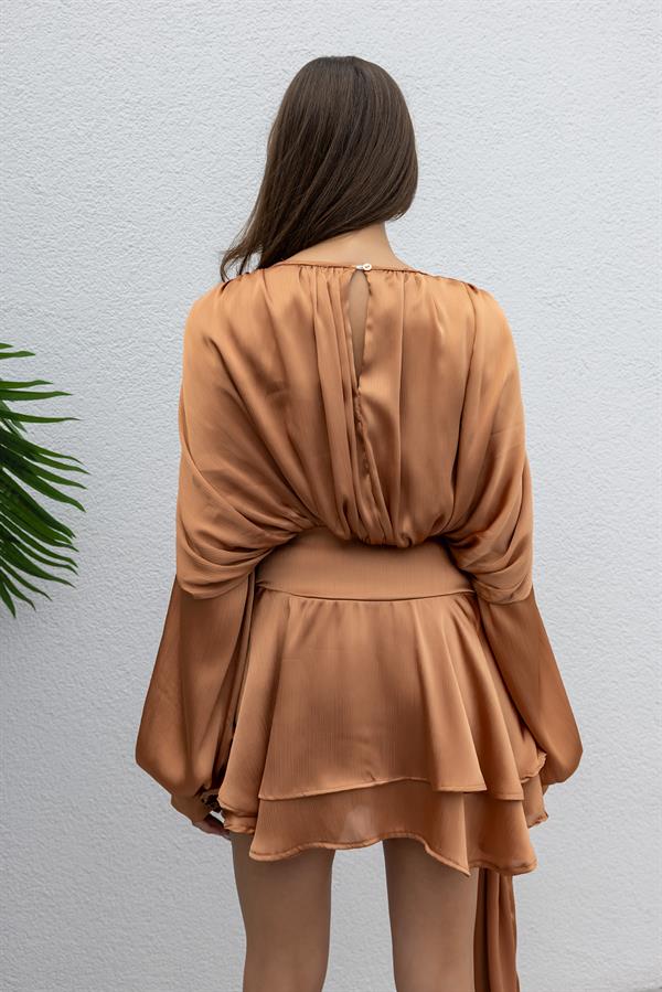 Saten Şortlu Elbise - SOMON