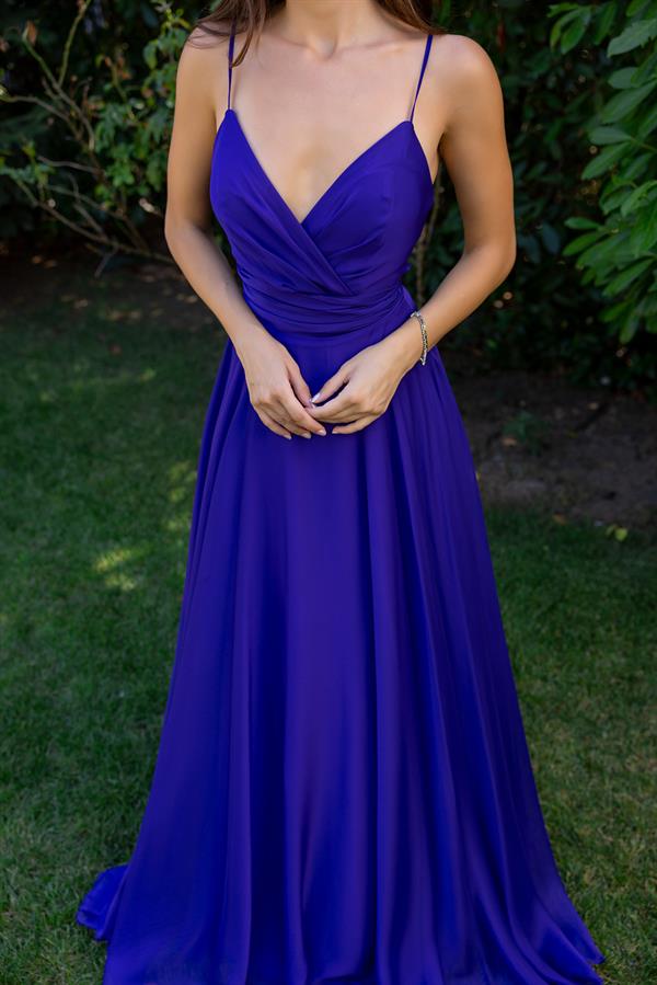 Sırt Çapraz Uzun Abiye - MOR