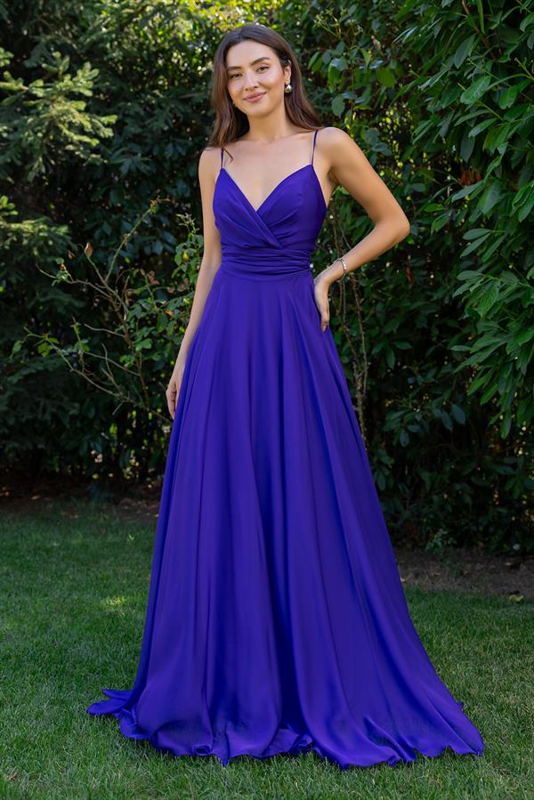 Sırt Çapraz Uzun Abiye - MOR