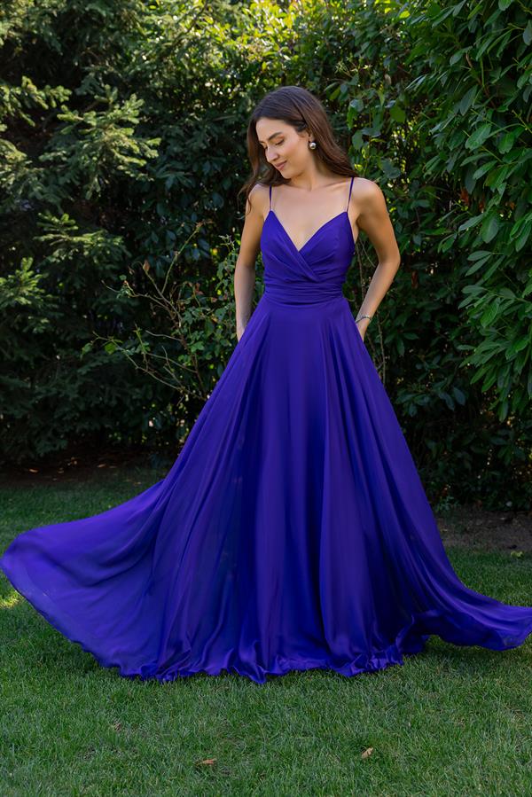 Sırt Çapraz Uzun Abiye - MOR