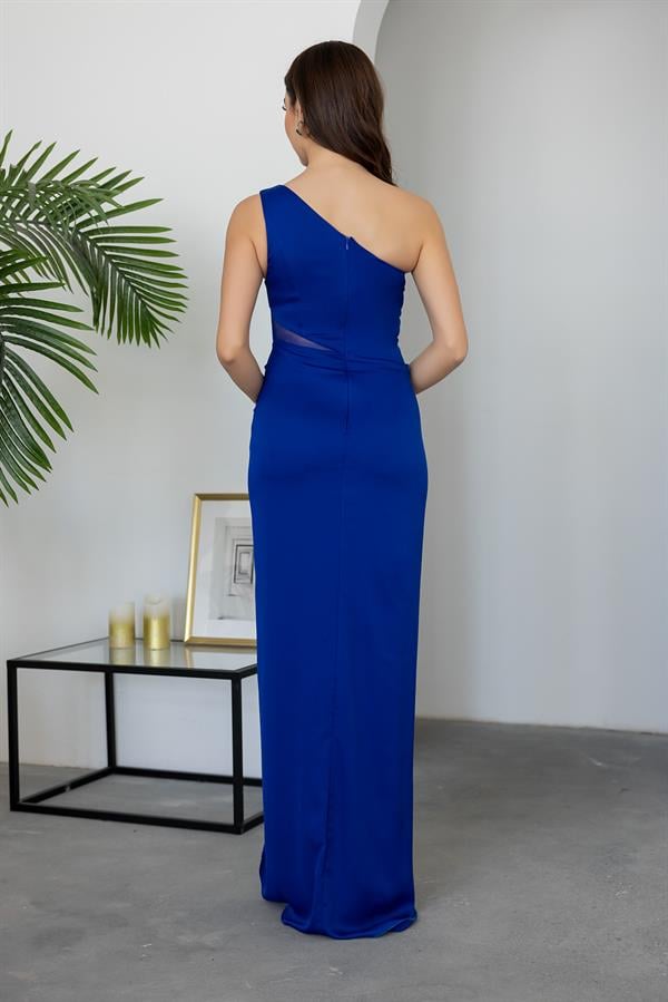 Tek Omuz Drapeli Abiye - SAKS