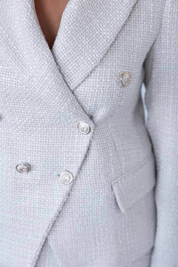 Tüvit Ceketli Takım - KREM