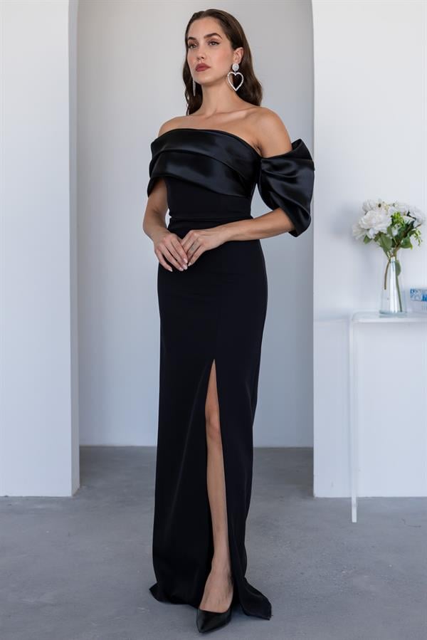 Uzun Tasarım Abiye - SİYAH