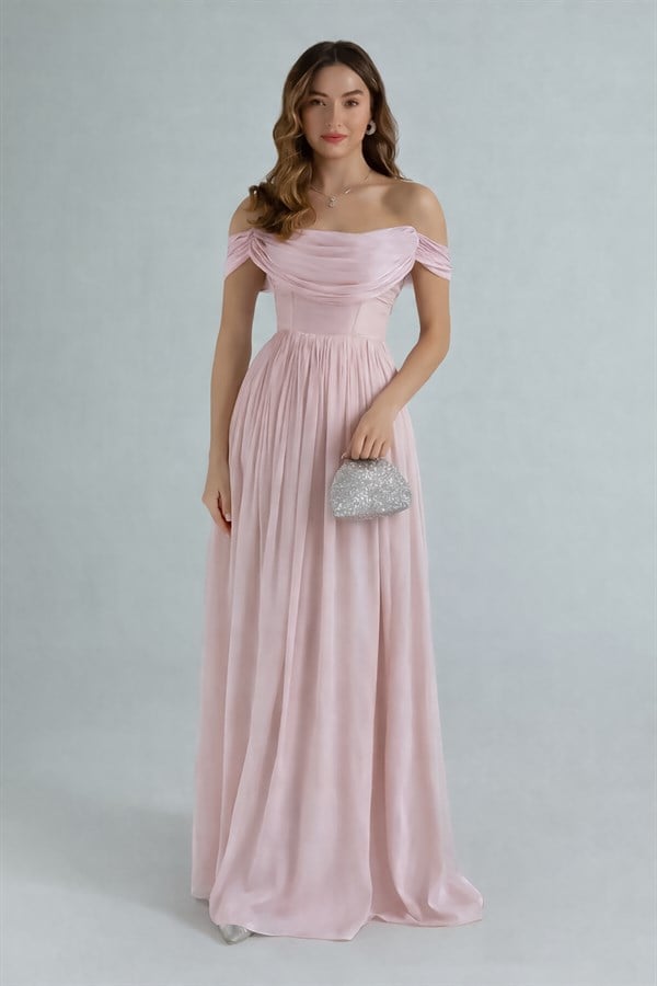 Volanlı Krinkıl Abiye - PUDRA