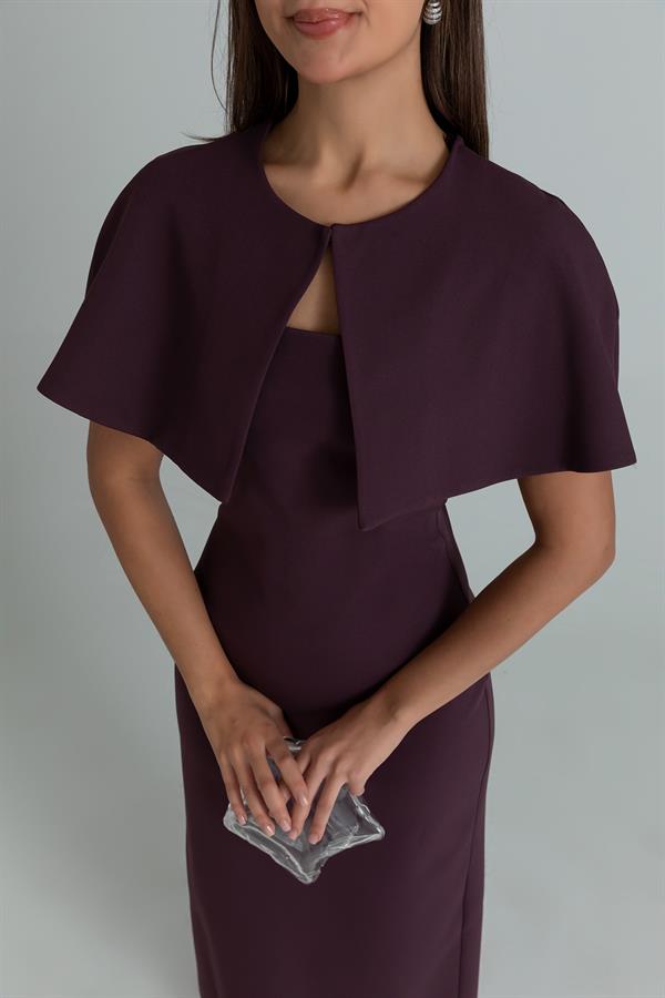 Yaka Detaylı Elbise - MÜRDÜM