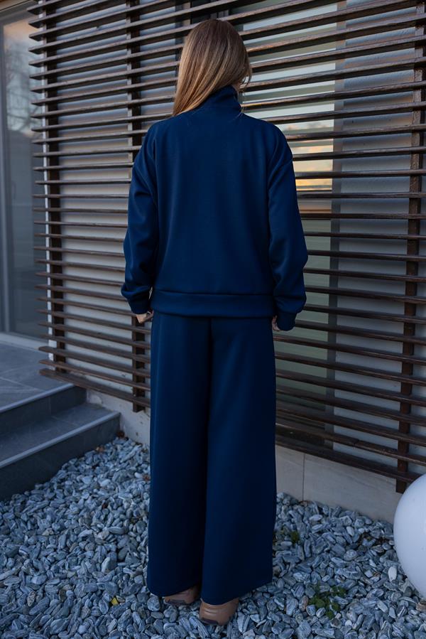 Yarım Fermuarlı İkili Takım - LACİVERT