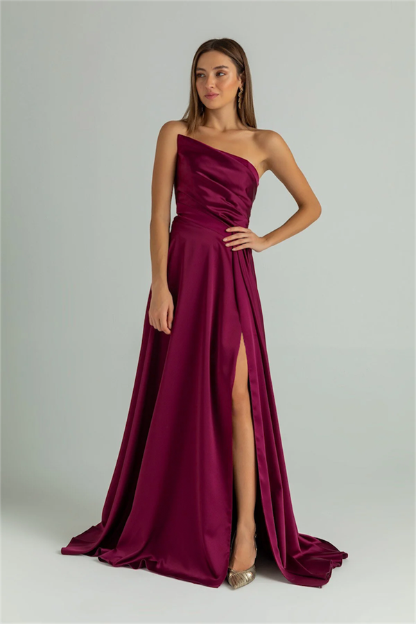 Burgundy Evening Dress