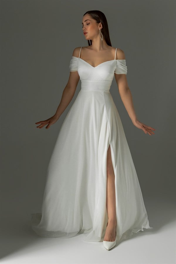 White Evening Dress