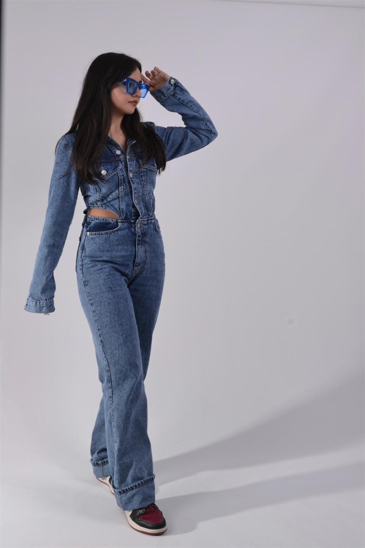 BEL DEKOLTELİ KOT TULUM