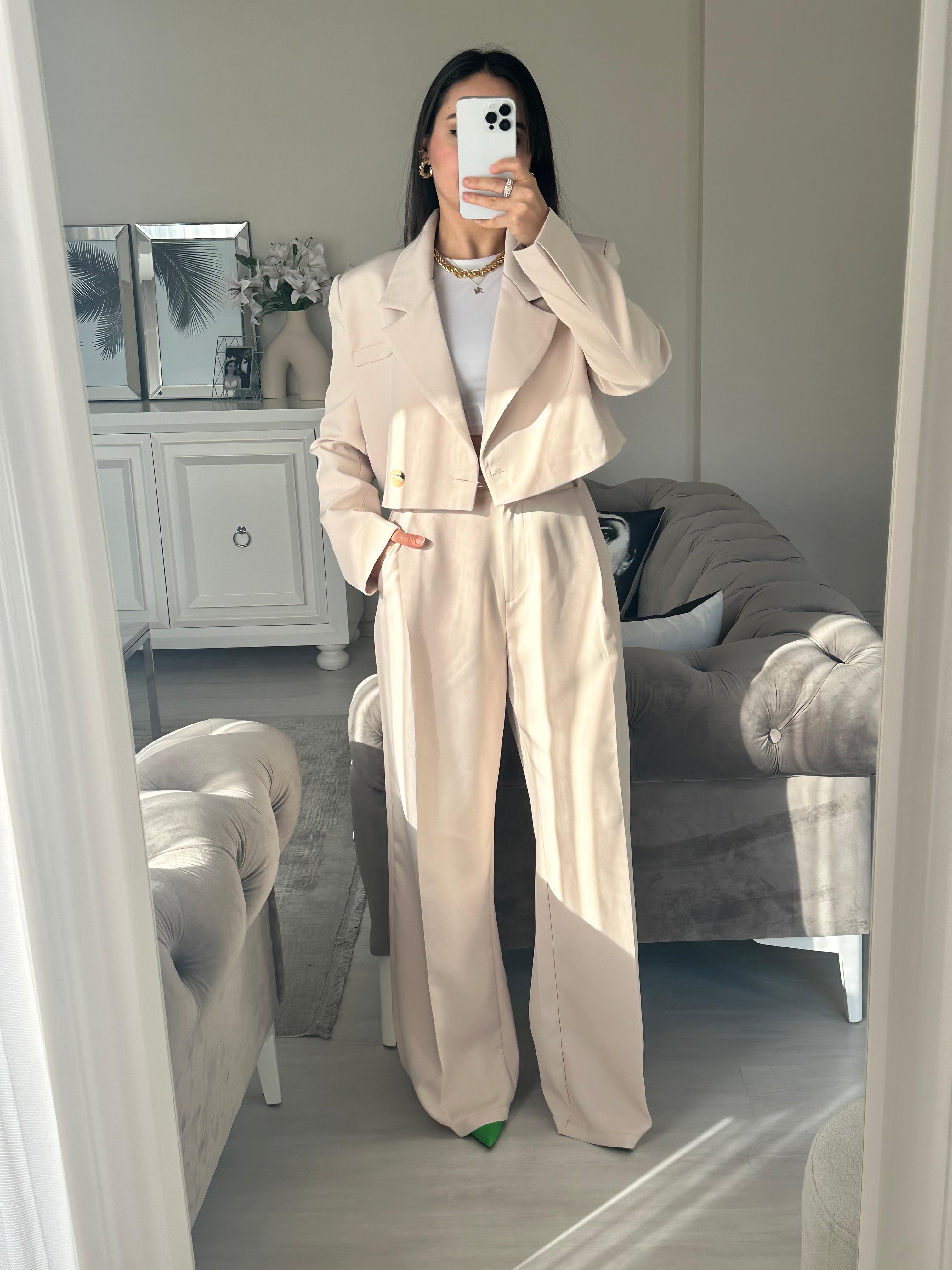 EKRU BLAZER CEKET TAKIM