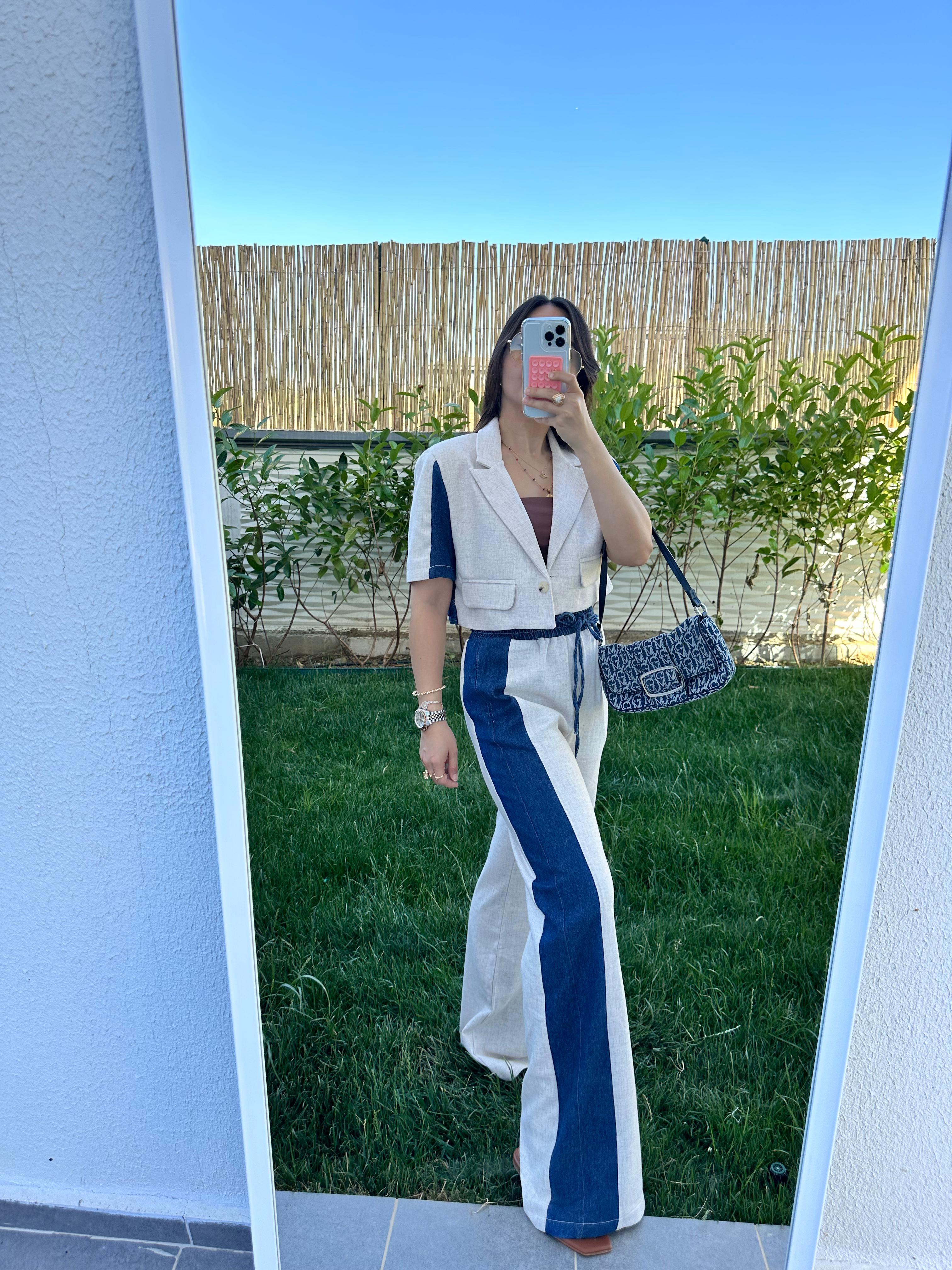 KOT KETEN KARIŞIMLI PANTOLON