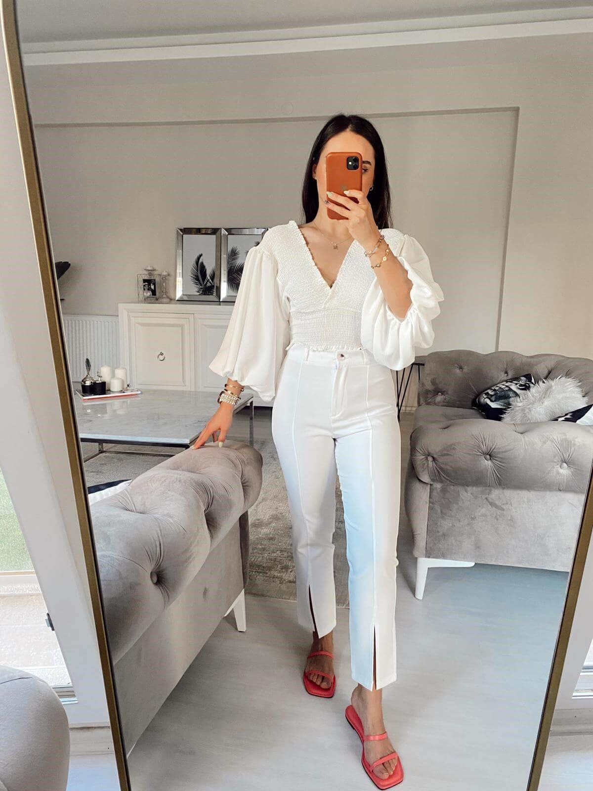 KUMAŞ PANTOLON BEYAZ